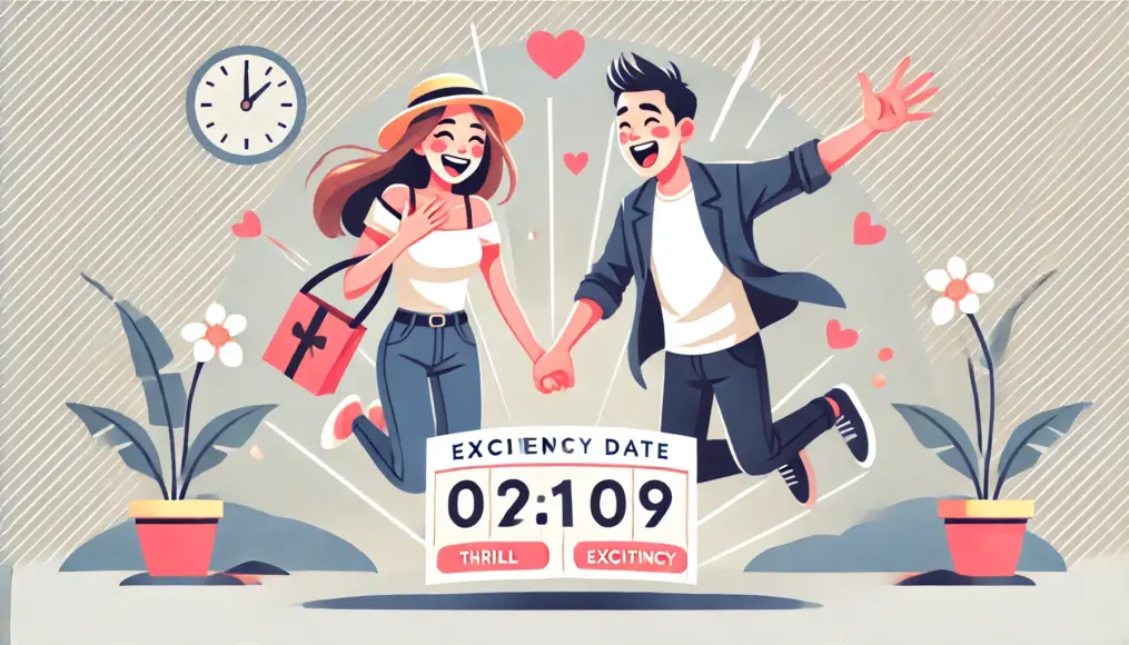 A couple excitedly enjoying a unique and thrilling date experience, feeling a mix of excitement and joy